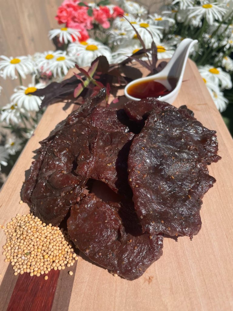 maple mustard beef jerky picture