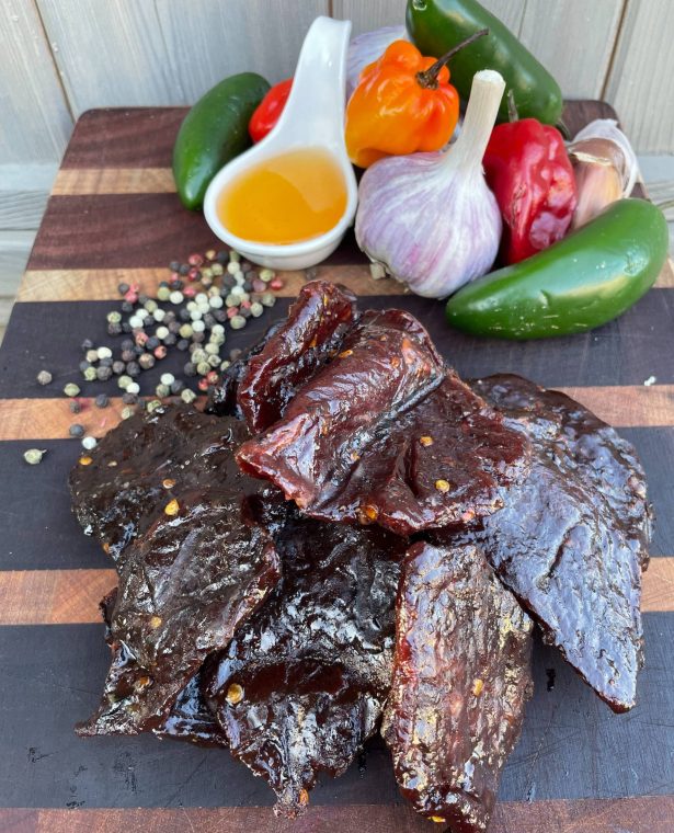 sweet & spicy bourbon beef jerky image